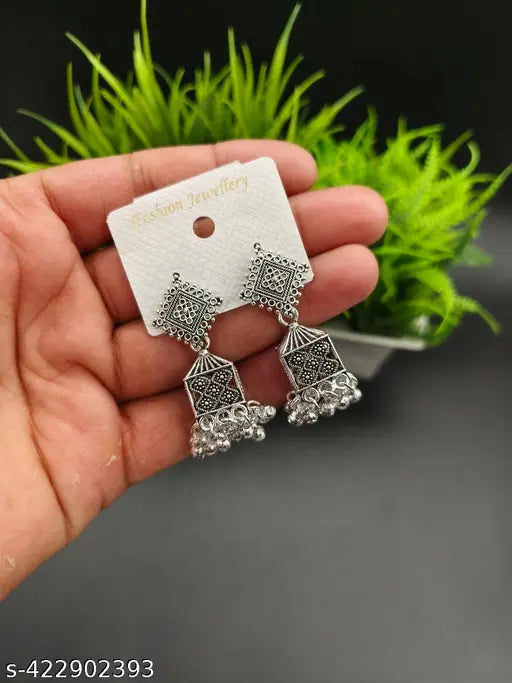 Silver Plated Earrings ( Combo Of 4)