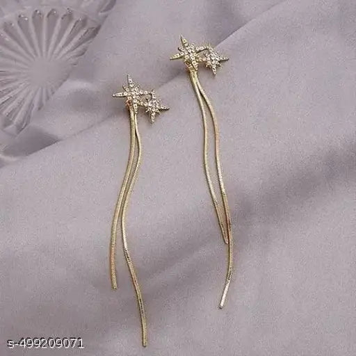 Mallesa Twinkling Star Earrings Elegant Tassel Earrings Fashion Jewelry