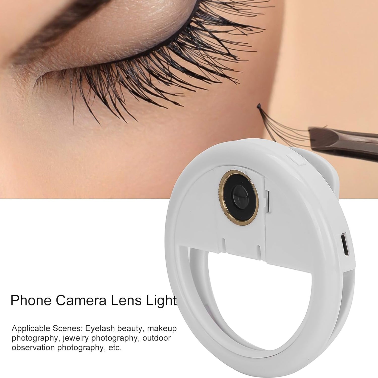 Selfie Flash Ring Light With 3 Level Of Brightness (1 Pc)