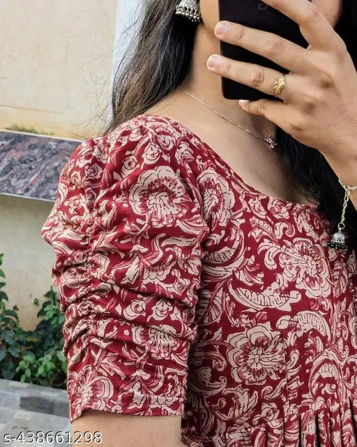 New maroon printed gawan R0/