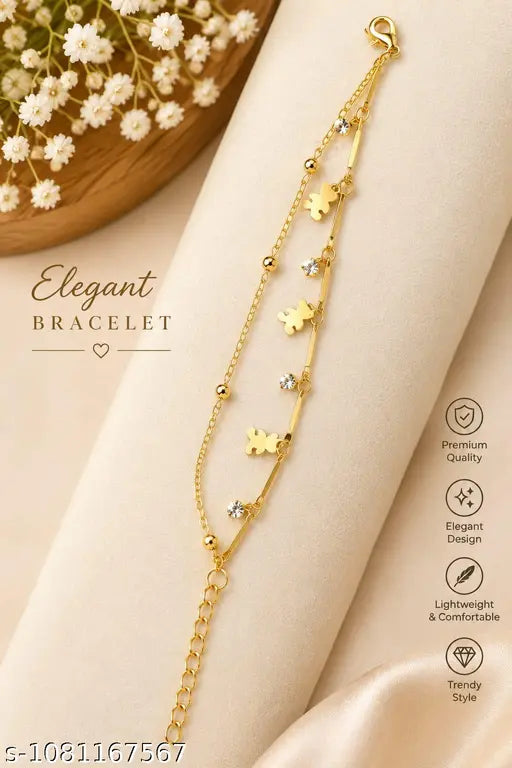 2 BRACELET GOLD AND SILVER