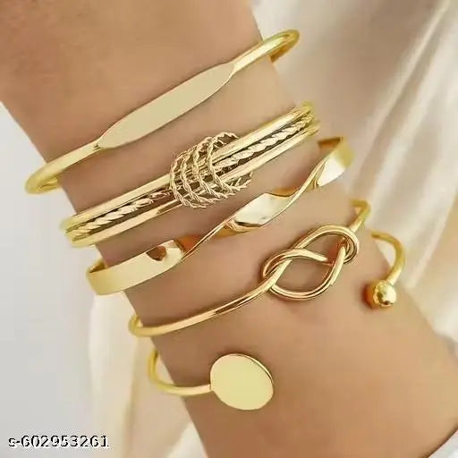 Vembley Birthday Gift For Sister Design Bracelet For Women Twisted Gold-Plated Light Luxury Opening Bangle