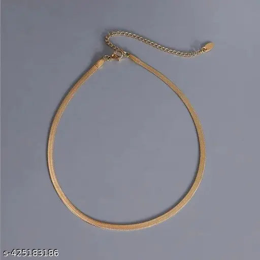 Korean trendy beautiful princess 24 k gold plated chain girl and women