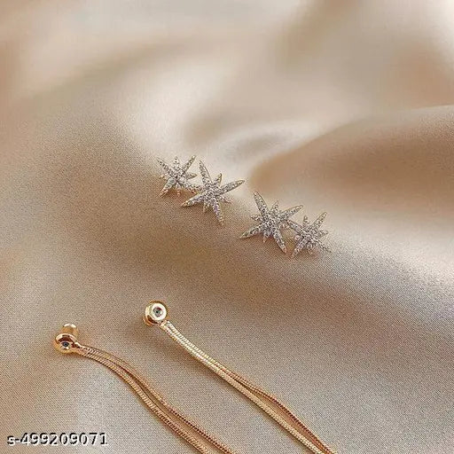 Mallesa Twinkling Star Earrings Elegant Tassel Earrings Fashion Jewelry