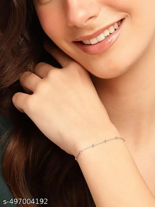 Zabby Allen New Fency Adjustable Silver Bracelet for Women and Girls