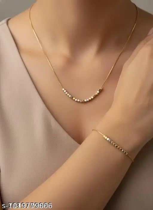 Necklace and chain premium quality combo set