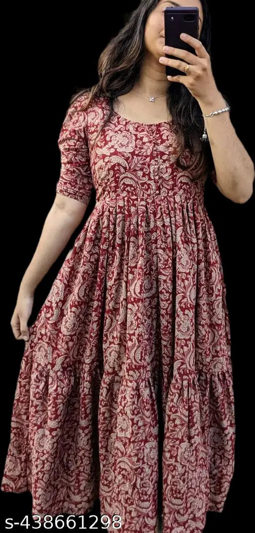 New maroon printed gawan R0/