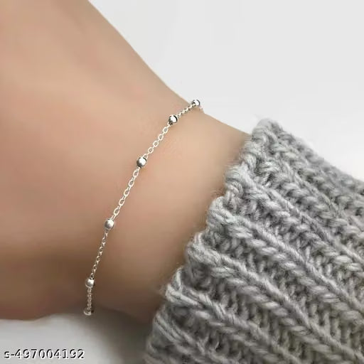 Zabby Allen New Fency Adjustable Silver Bracelet for Women and Girls