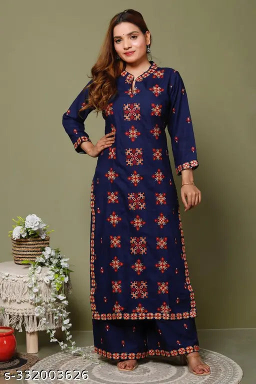 embroidery work kurta set  SREW