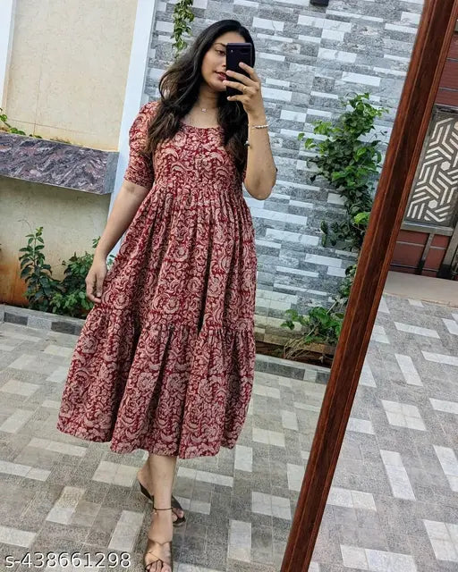 New maroon printed gawan R0/